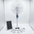 Ventilateur Solaire Rechargeable Anti-Coupure avec 2 Ampoules LED et Charge Téléphone